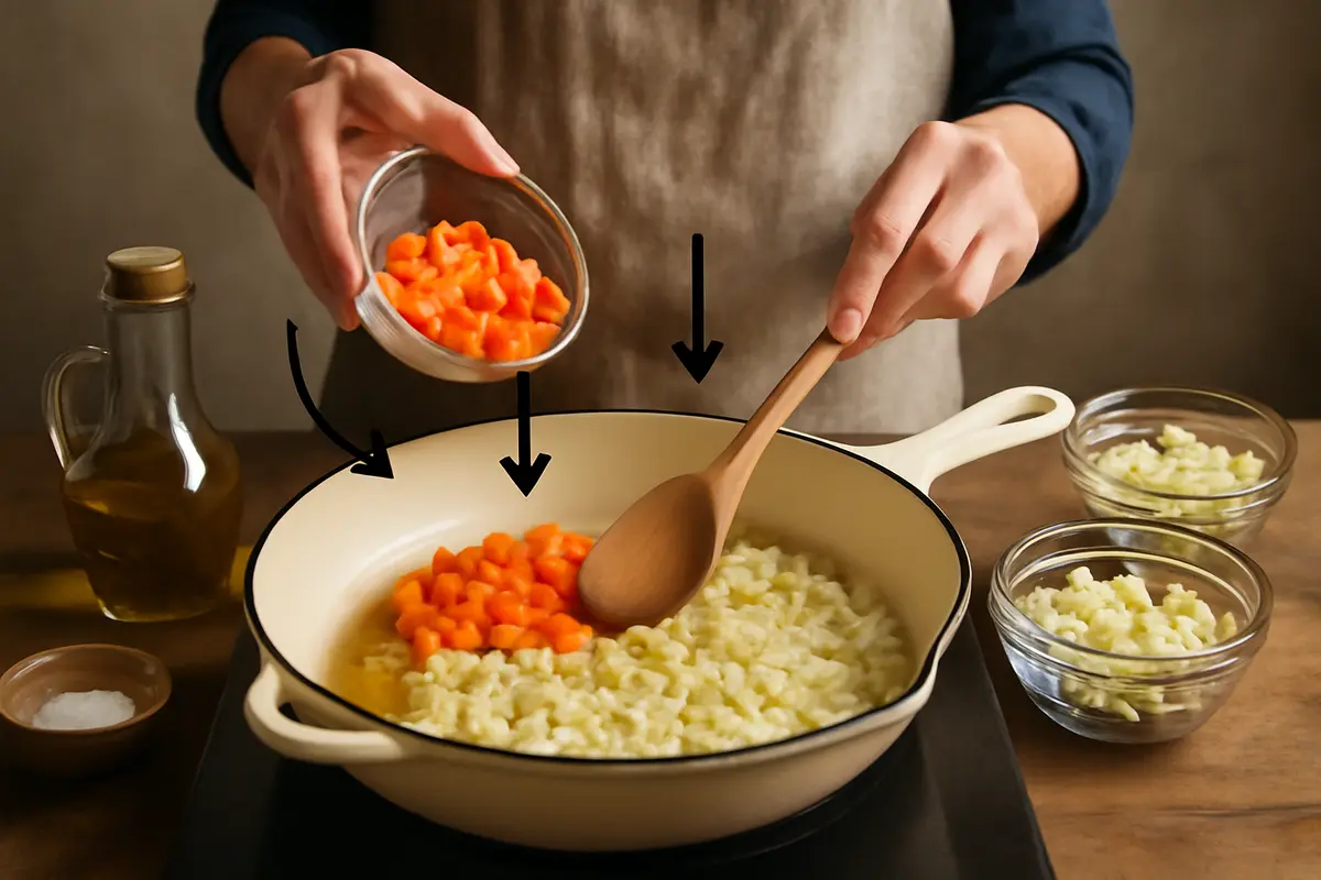Come si usa la tecnica del soffritto? La sequenza di aggiunta degli ingredienti fa la differenza