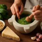 Come ottenere un vero pesto genovese cremoso? L’attrezzo tradizionale che fa la magia